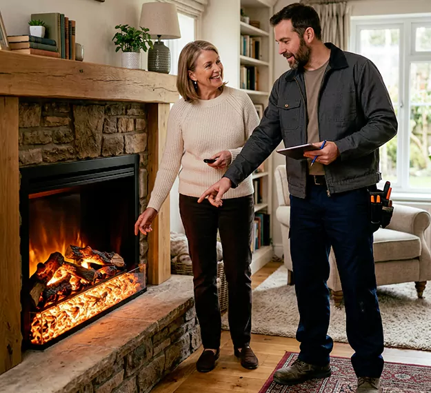 Why East Brunswick Homeowners Choose Our Electric Fireplace Embers Team?