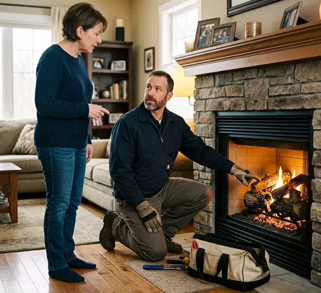 Why East Brunswick Homeowners Choose Our Gas Fireplace Logs Team?