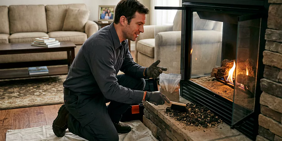 Sand and Embers for Gas Fireplace East Brunswick